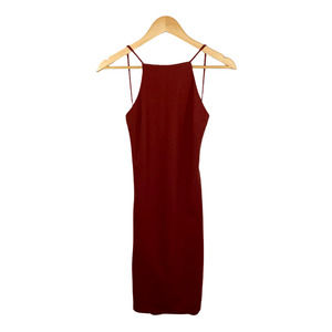 NWT Backless Halter Bodycon Mini Dress- Rust- M